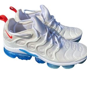 Nike Air Vapormax Plus White University Blue Men’s Size 10 Preowned No Box